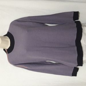 Xersion Sweater Women Size L Lavender Black Fleece Pullover Fleece